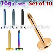 xtlb16g loose body jewelry parts anodized surgical steel 316l belly button