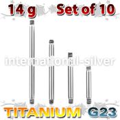 xubb14g loose body jewelry parts titanium g23 implant grade belly button