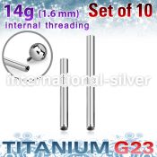 xubb14gi xubn14gi titanium internal threading bars 10pcs