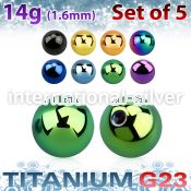 xubt8g loose body jewelry parts anodized titanium g23 implant grade belly button