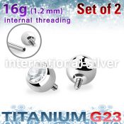 xujb4si titanium 4mm press fit gem balls 2pcs
