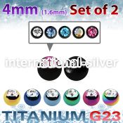 xujbt4g loose body jewelry parts anodized titanium g23 implant grade 