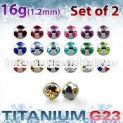 xumjb25 loose body jewelry parts titanium g23 implant grade belly button