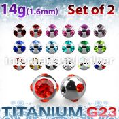 xumjb6 loose body jewelry parts titanium g23 implant grade belly button