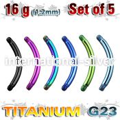 xutbn16 loose body jewelry parts anodized titanium g23 implant grade belly button