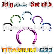 xutcb16 loose body jewelry parts anodized titanium g23 implant grade belly button