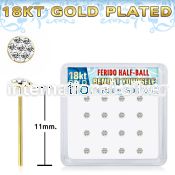 yxfr16gc 18k gold silver bend it to fit nosestuds 22g ferido