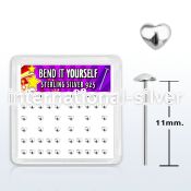 yxvhr bend it to fit nose studs silver 925 nose