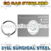 zbcr18s surgical steel captive bead ring sterilized