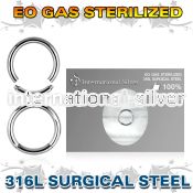 zseg16 sterilized surgical steel segment hoop 16g