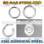 zsegh10 sterilized surgical steel hinged segment hoop 10g