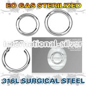zsegh12 sterilized surgical steel hinged segment hoop 12g