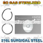 zsegh20 surgical steel segment hoop eo gas