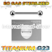 zubbnps titanium barbell eo gas sterilized 4mm balls