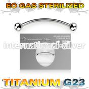 zubnebl titanium snake eyes piercing banana sterilized