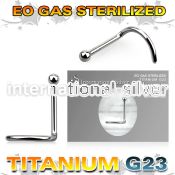 zunsb15 sterilized titanium nose screw 20g ball top