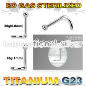 zunsb sterilized titanium nose screw 20g 18g ball top