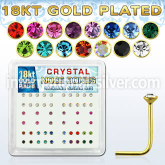 18nsbxm l shape nose studs silver 925 nose