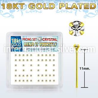 18nypxc bend it to fit nose studs silver 925 belly button