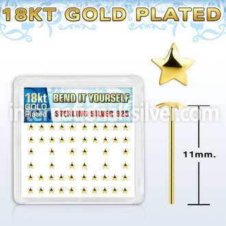18yxvsar bend it to fit nose studs silver 925 nose