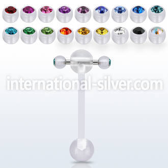abbajspn straight barbells acrylic body jewelry tongue