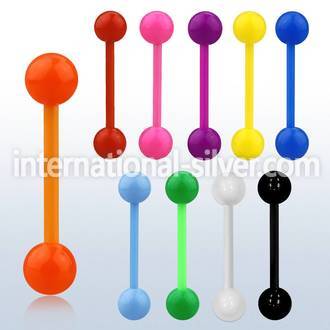 abbsa straight barbells acrylic body jewelry tongue