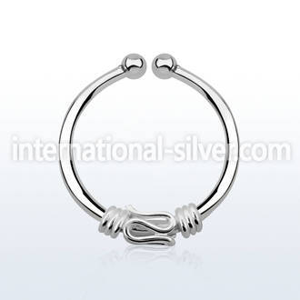 agsep12d fake illusion body jewelry silver 925 septum