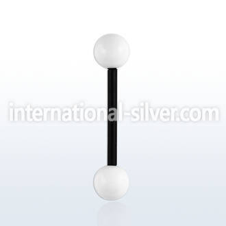 akbbw6 straight barbells acrylic body jewelry ear lobe