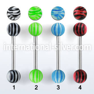 bbdxt straight barbells surgical steel 316l with acrylic parts tongue