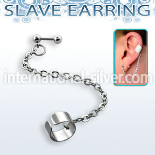 bber26 316l steel barbell with ball connected to helix clip