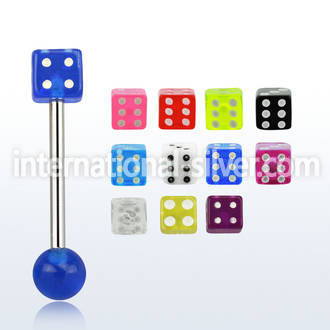 bbuvdi straight barbells surgical steel 316l with acrylic parts tongue