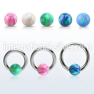 bcr10o6 hoops captive rings surgical steel 316l ear lobe