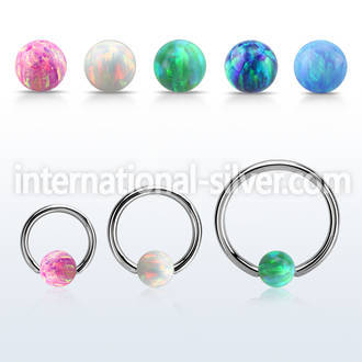 bcr14o5 hoops captive rings surgical steel 316l ear lobe