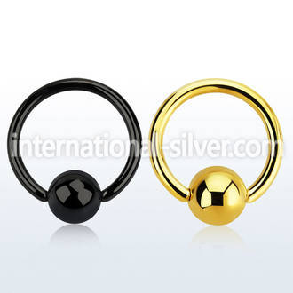 bcrt12g hoops captive rings anodized surgical steel 316l ear lobe