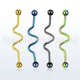 bdat14 straight barbells anodized surgical steel 316l 