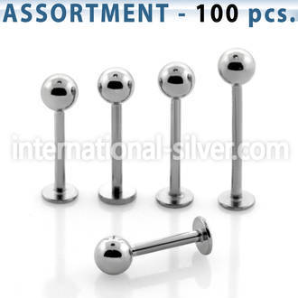 blk03d labrets lip rings surgical steel 316l labrets chin