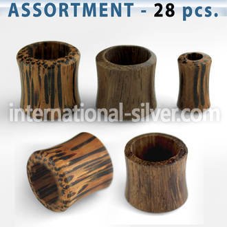 blk214 tunnels gauges organic body jewelry ear lobe