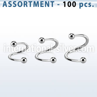 blk219a spirals twisters surgical steel 316l eyebrow