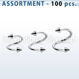 blk220a spirals twisters surgical steel 316l eyebrow
