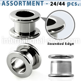 blk244 tunnels gauges surgical steel 316l ear lobe