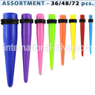 blk301 tapers acrylic body jewelry ear lobe
