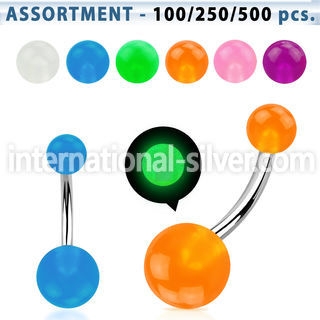 blk30 belly rings surgical steel 316l with acrylic parts belly button