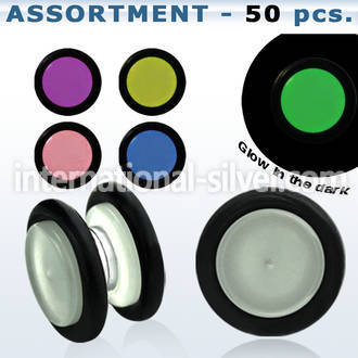 blk415 cheaters  illusion plugs and tapers acrylic body jewelry belly button