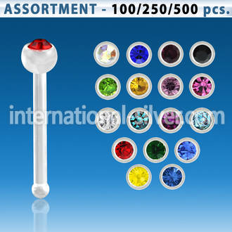 blk425 nose bone acrylic body jewelry nose