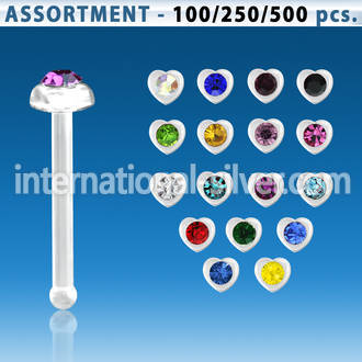 blk427 nose bone acrylic body jewelry nose