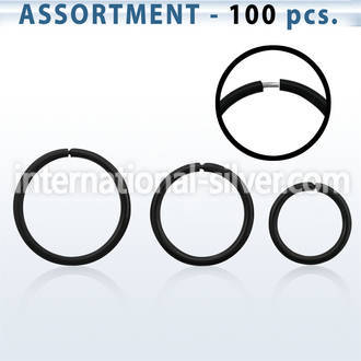 blk437 seamless segment rings silver 925 nose