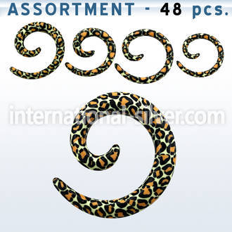 blk443 tapers acrylic body jewelry ear lobe