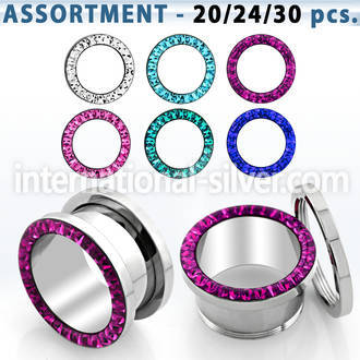 blk510 tunnels gauges surgical steel 316l ear lobe