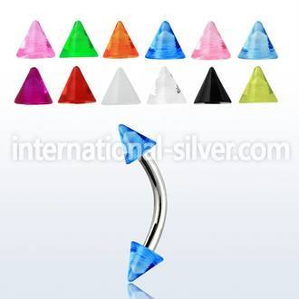 bneuvcn micro curved barbells surgical steel 316l with acrylic parts eyebrow