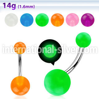 bngl belly rings surgical steel 316l with acrylic parts belly button